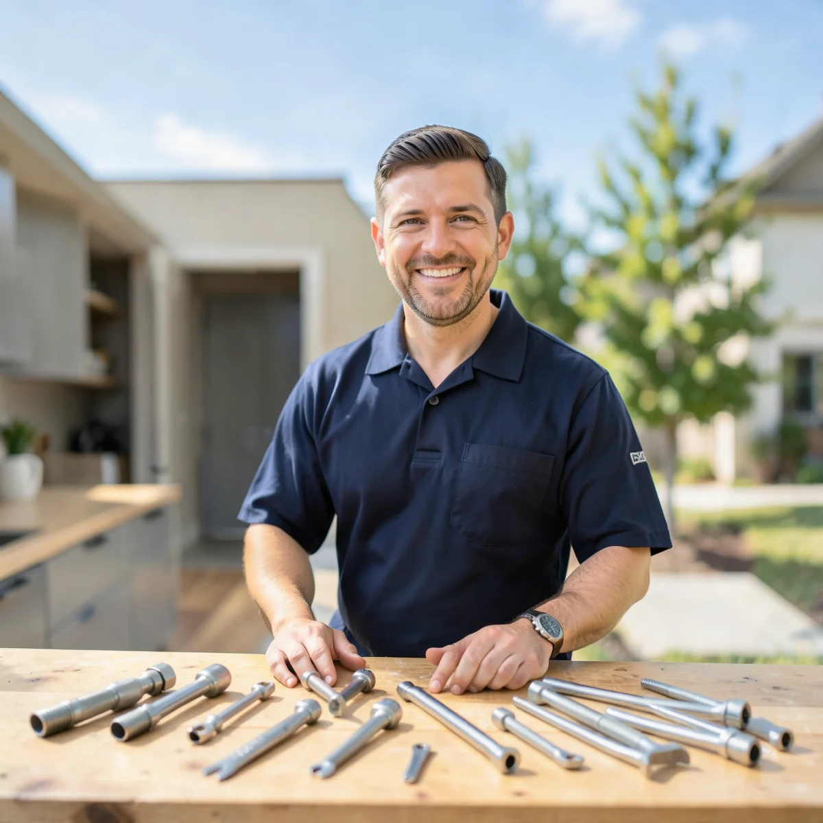 Arvada plumbing tips for homeowners — tools arranged on a workbench