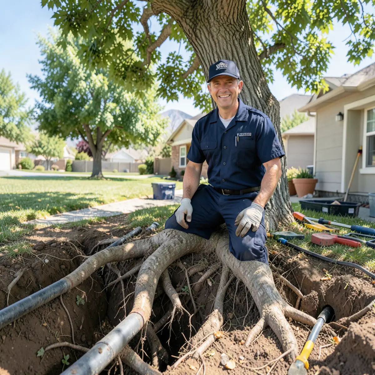Tree roots and sewer lines in Arvada
